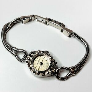 Elegant Silver Rhinestone Women's Mayfair Watch